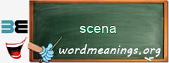 WordMeaning blackboard for scena